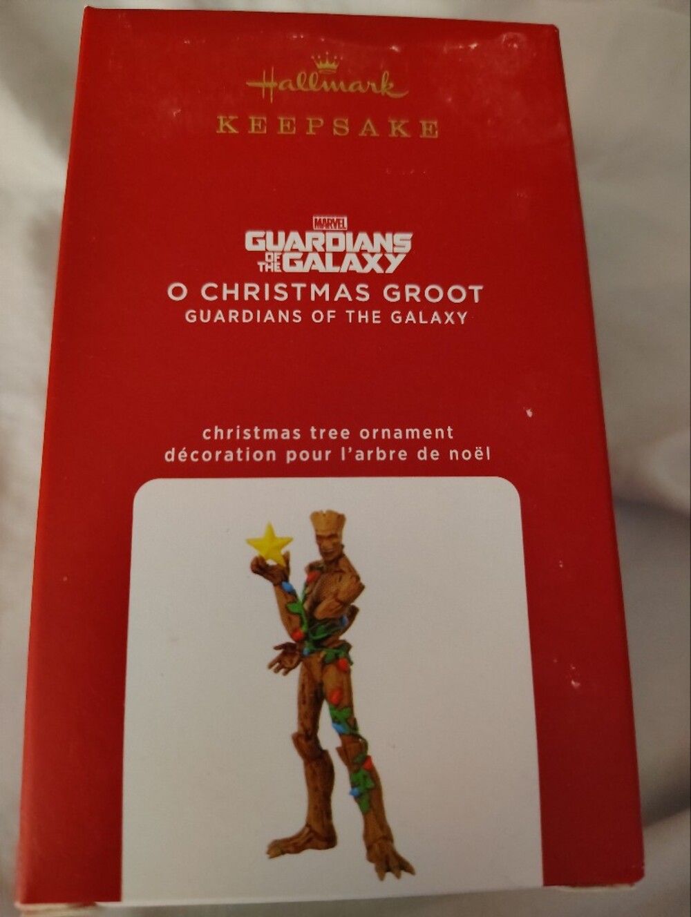 Marvel Guardians of the Galaxy Groot Holiday Ornament - Red and Brown